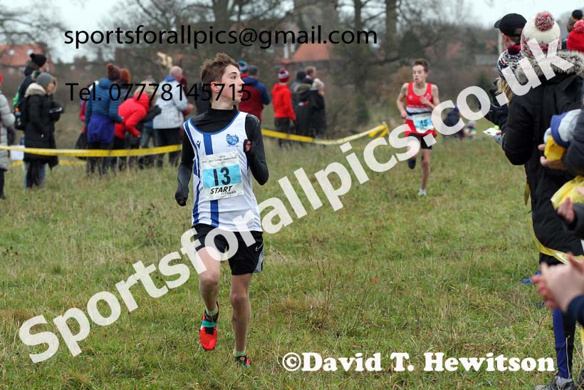 Boys under-13s, 2021 North Eastern Cross Country Championships, Sedgefield. Photo: David T. Hewitson/Sports for All Pics
